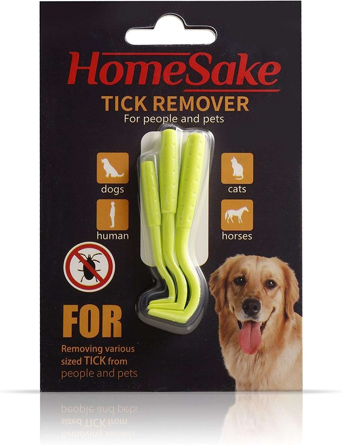 Tick Remover Tool for Dogs, Cats & Humans - 1 Packs of 3 - Pain Free Tick Removal Twister Tweezers - Dog Tick Removal Tool - Tick Puller Removes Head & Body - 6