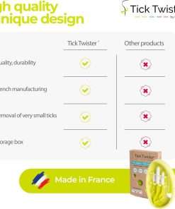 Tick Remover for Dogs and Human - Made in France - Tick Puller for Humans and Dogs - 3 Different Sizes - Dog Tick Removal Tool - Also for All Other Pets - 6