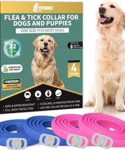 4 Pack Flea Collar for Dogs, Dog Flea Collar Waterproof, 32 Months Prevention, Dog Fleas and Tick Treatment, Adjustable Fleas and Tick Protection for Dogs Puppy - 1