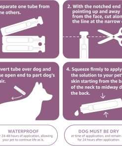 Amazon Brand - Solimo for Dogs Large Dog (45-88 pounds) Flea and Tick Treatment, 6 Doses - 4