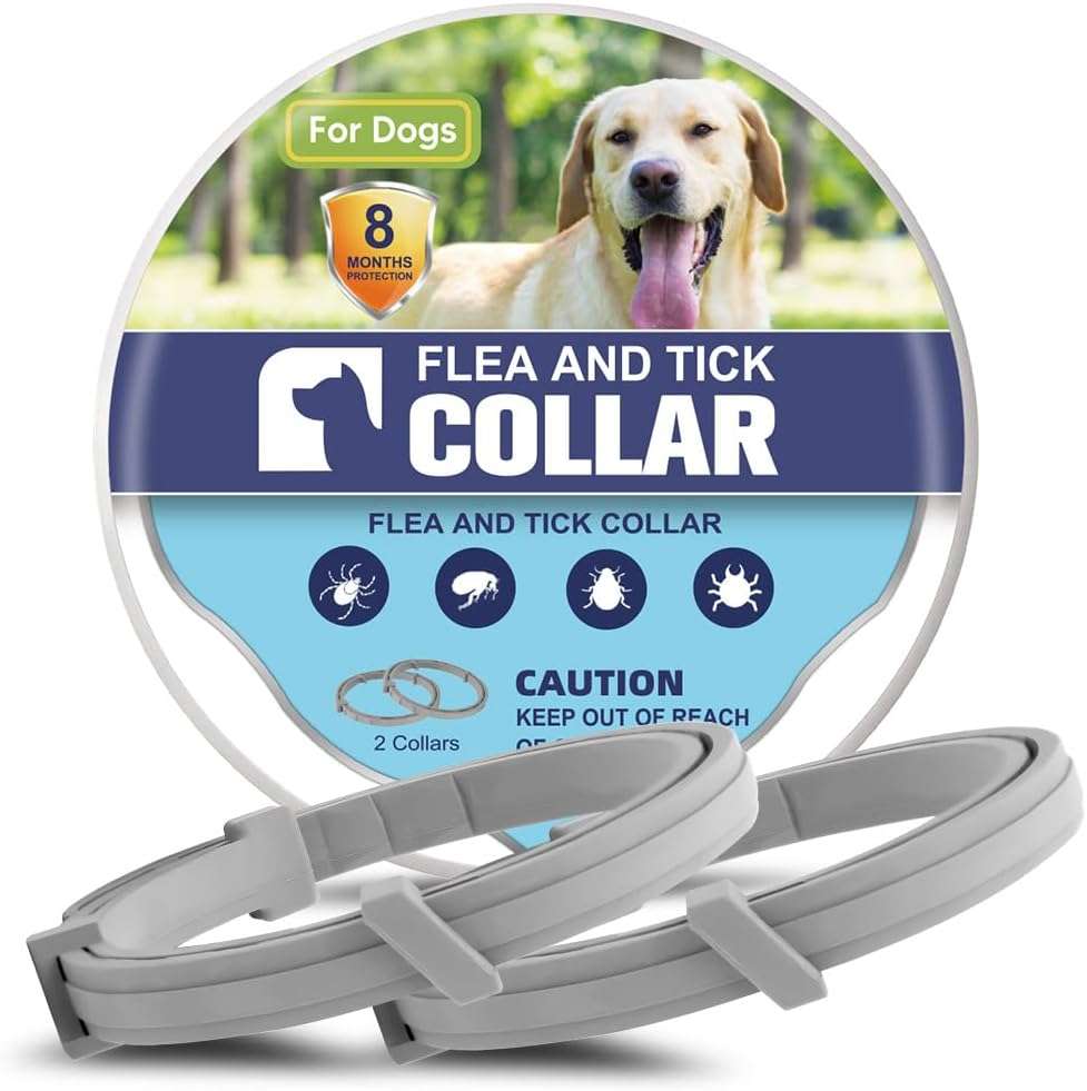 Flea Collar for Dogs, Adjustable Flea and Tick Collar for Large Dogs, 8 Months Protection 2 Count - 1