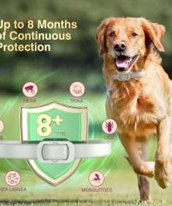 Natural Flea and Tick Collar for Dogs - 4 Pack, 8 Months Long-Lasting Protection, Waterproof, Adjustable Size for Small Medium and Large Dog - 3