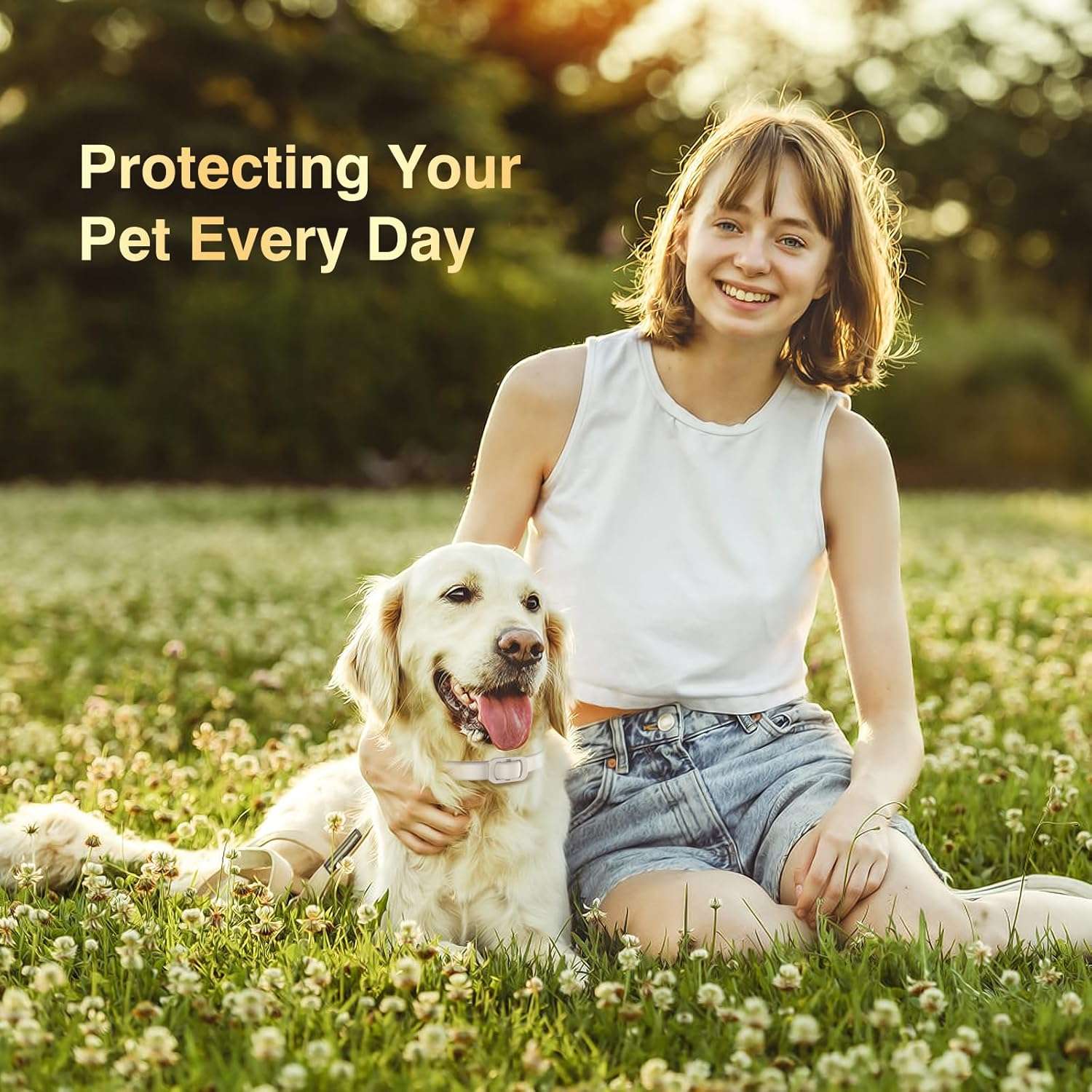 Natural Flea and Tick Collar for Dogs - 4 Pack, 8 Months Long-Lasting Protection, Waterproof, Adjustable Size for Small Medium and Large Dog - 6