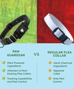 BugMD Paw Guardian Flea and Tick Prevention Pendant for Dogs & Cats with AirTag Holder - Plant-Powered Flea & Tick Control for Dog Collars & Cat Harnesses - Cat and Dog Tag with Air Tag Holder - 6