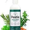 Pestie Flea & Tick Treatment for Pets, Plant-Powered Spray, Repels and Kills Fleas, Ticks and Mosquitos, Safe for Cats and Dogs, Easy Spray-On, Featuring Cedarwood, Peppermint, Thyme, and Rosemary - 1