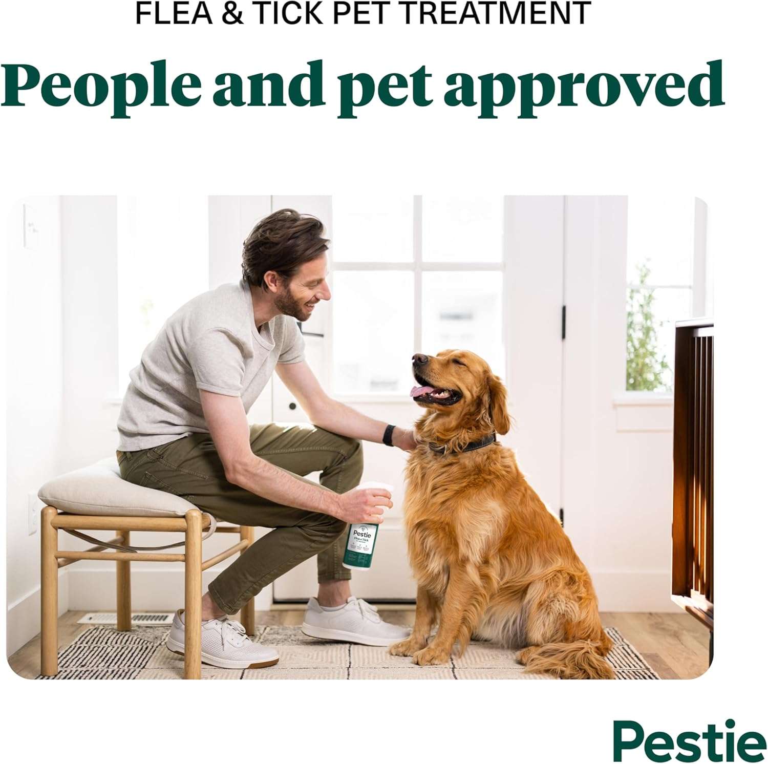 Pestie Flea & Tick Treatment for Pets, Plant-Powered Spray, Repels and Kills Fleas, Ticks and Mosquitos, Safe for Cats and Dogs, Easy Spray-On, Featuring Cedarwood, Peppermint, Thyme, and Rosemary - 2