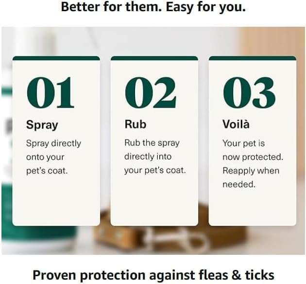 Pestie Flea & Tick Treatment for Pets, Plant-Powered Spray, Repels and Kills Fleas, Ticks and Mosquitos, Safe for Cats and Dogs, Easy Spray-On, Featuring Cedarwood, Peppermint, Thyme, and Rosemary - 5