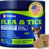 Flea & Tick Prevention for Dogs Chewables, Natural Dog Flea and Tick Control Treatment, Oral Flea Pills, Dogs Supplement, Natural Shield 5-in-1 Protection, Beef & Carrot Flavor, 65 Soft Chews - 1