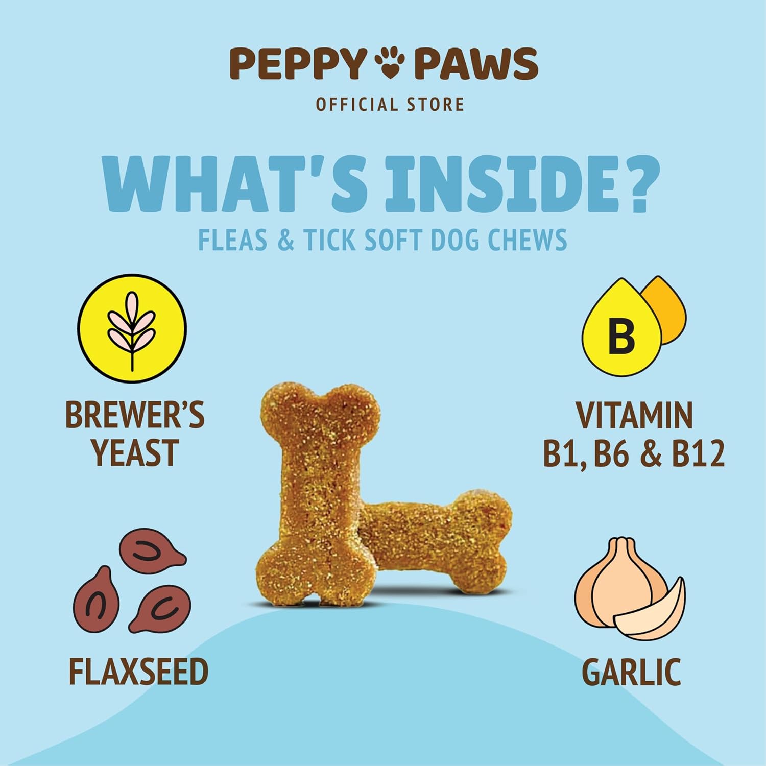 Flea & Tick Support Dog Chews – 120 Soft Bites - Boosts Immunity - Non-GMO - Soy-Free - Dog-Friendly Formula - 4