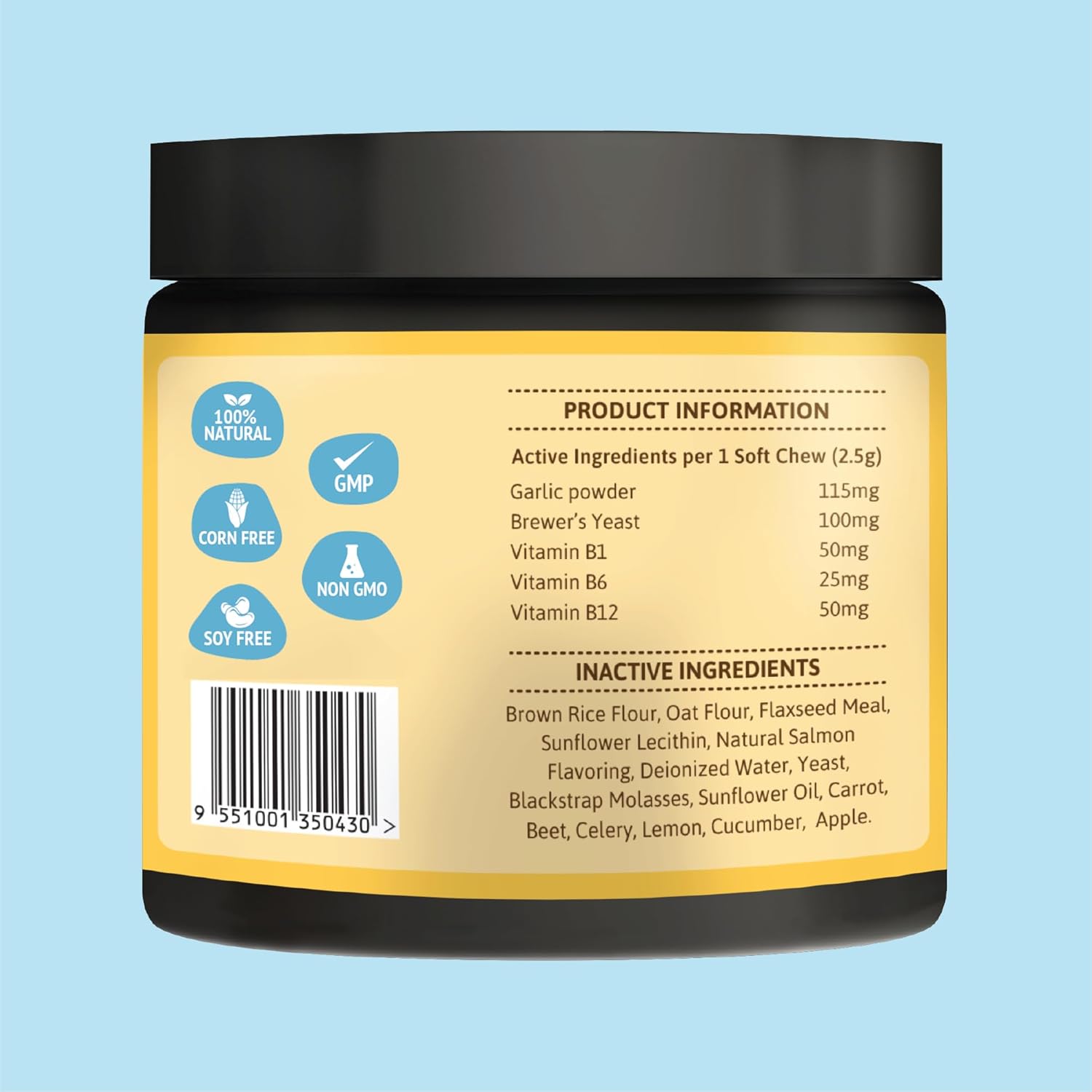 Flea & Tick Support Dog Chews – 120 Soft Bites - Boosts Immunity - Non-GMO - Soy-Free - Dog-Friendly Formula - 8