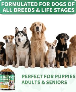 Flea and Tick Prevention for Dogs Chews – 200 Soft Chews, Dog Flea Chewables with Skin & Coat Support – Oral Supplement for All Breeds & Ages – Natural Duck Flavor - 8