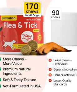 Flea and Tick Prevention for Dogs Chewable – Natural Flea Pills for Dogs, All Breeds & Ages, Chicken Flavor – Dog Flea and Tick Treatment Chewable Supplement – 1 Pack, 170 Count, Made in USA - 7