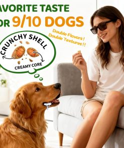 Flea and Tick Prevention for Dogs Chewables, 500 Crunchy & Savory Dog Flea and Tick Treatment with Multivitamins - Support Skin & Coat - Tasty Treats for All Breeds & Ages - Chicken and Krill Flavor - 5