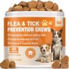 Flea and Tick Prevention for Dogs Chewables - Natural Dog Flea and Tick Treatment Chewable - Oral Flea Supplement for Dogs - Puppy Flea Support - All Breeds & Ages - 60 Soft Chews - 1