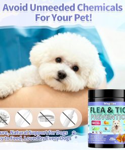 Flea and Tick Prevention for Dogs Chewables – 500 Crunchy & Creamy Tasty Chews, Natural Dog Flea and Tick Treatment Chewable, Oral Flea Chews Supplement for Dogs Puppies, All Breeds & Ages, Chicken - 7