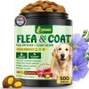 YOTANGO Dog Flea and Tick Support Crunchy & Creamy Chewables, 500 Chews Natural Flea and Tick Support for Dogs Chewable, Skin and Coat Support, Flea Chews for Dogs and Puppies - 1