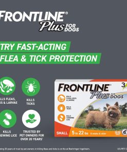 FRONTLINE Gold Flea & Tick Treatment for Small Dogs Up to 5 to 22 lbs., Pack of 3 - 2