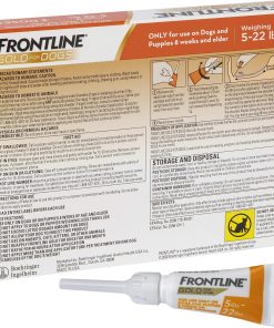 FRONTLINE Gold Flea & Tick Treatment for Small Dogs Up to 5 to 22 lbs., Pack of 3 - 4