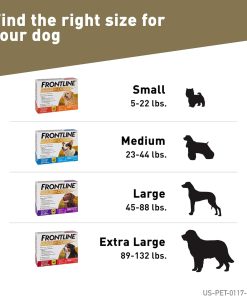 FRONTLINE Gold Flea & Tick Treatment for Small Dogs Up to 5 to 22 lbs., Pack of 3 - 9