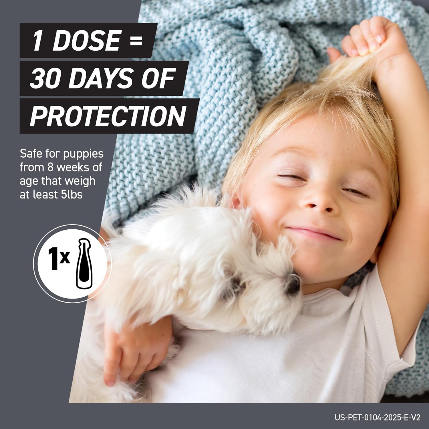 FRONTLINE Shield Flea & Tick Treatment for Large Dogs 41-80 lbs. Count of 3 - 6