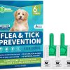 Flea and Tick Prevention for Small Dogs, 6-Month Supply Dog Flea and Tick Treatment Drops, Topical Fast-Acting Dog Flea Treatment for Small Dogs Up to 5 to 22 lbs - 1