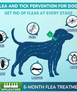 Flea and Tick Prevention for Small Dogs, 6-Month Supply Dog Flea and Tick Treatment Drops, Topical Fast-Acting Dog Flea Treatment for Small Dogs Up to 5 to 22 lbs - 2