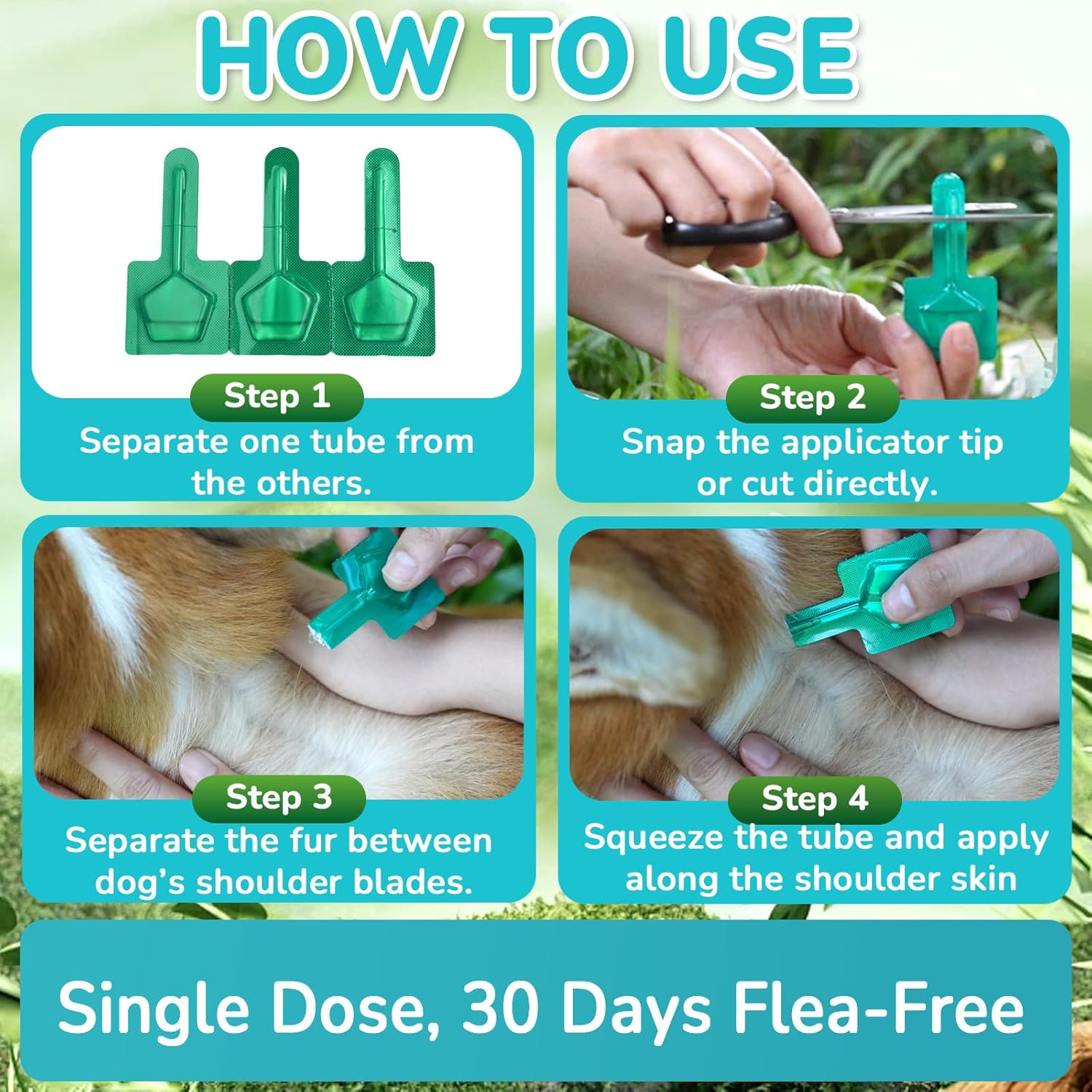 Flea and Tick Prevention for Small Dogs, 6-Month Supply Dog Flea and Tick Treatment Drops, Topical Fast-Acting Dog Flea Treatment for Small Dogs Up to 5 to 22 lbs - 5