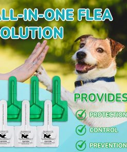 Flea and Tick Prevention for Small Dogs, 6-Month Supply Dog Flea and Tick Treatment Drops, Topical Fast-Acting Dog Flea Treatment for Small Dogs Up to 5 to 22 lbs - 6