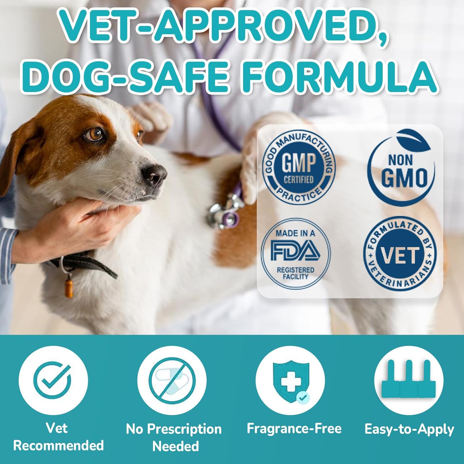 Flea and Tick Prevention for Small Dogs, 6-Month Supply Dog Flea and Tick Treatment Drops, Topical Fast-Acting Dog Flea Treatment for Small Dogs Up to 5 to 22 lbs - 7