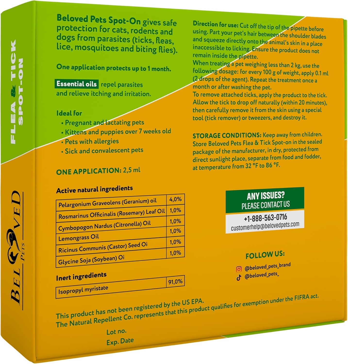 Flea and Tick Prevention for Small Dogs & Cats, Rabbits - Natural Flea Treatment & Pest Control - Topical Flea & Mosquito Repellent for Puppy and Kitten - All Pets - 2