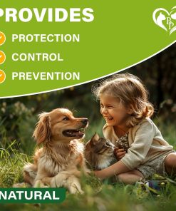 Flea and Tick Prevention for Small Dogs & Cats, Rabbits - Natural Flea Treatment & Pest Control - Topical Flea & Mosquito Repellent for Puppy and Kitten - All Pets - 5