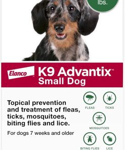 K9 Advantix Flea, Tick & Mosquito Prevention for Dogs 4-10 lbs. - Flea Drops for Small Dogs - Apply Monthly - 2 Treatments - 1