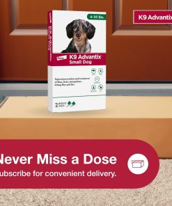 K9 Advantix Flea, Tick & Mosquito Prevention for Dogs 4-10 lbs. - Flea Drops for Small Dogs - Apply Monthly - 2 Treatments - 8