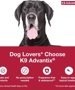K9 Advantix Flea, Tick & Mosquito Prevention for Dogs Over 55 lbs. - Flea Drops for Extra Large Dogs - Apply Monthly - 2 Treatments - 5