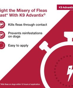 K9 Advantix Flea, Tick & Mosquito Prevention for Dogs Over 55 lbs. - Flea Drops for Extra Large Dogs - Apply Monthly - 2 Treatments - 6