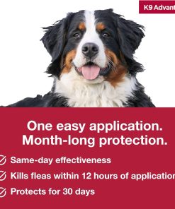 K9 Advantix Flea, Tick & Mosquito Prevention for Dogs Over 55 lbs. - Flea Drops for Extra Large Dogs - Apply Monthly - 2 Treatments - 7