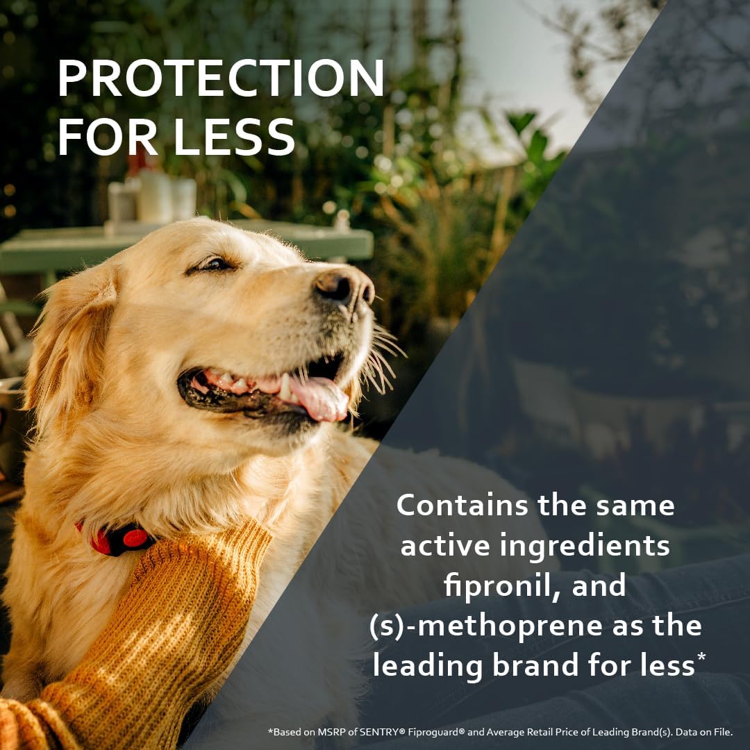Sentry Fiproguard for Dogs, Flea and Tick Prevention for Dogs (45-88 Pounds), Includes 3 Month Supply of Topical Flea Treatments - 5