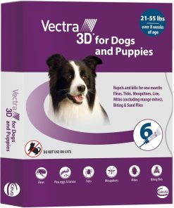 Vectra 3D for Dogs Flea, Tick & Mosquito Treatment & Prevention for Medium Dogs (21 – 55 lbs) , 6 month supply - 1