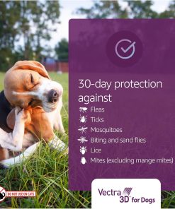 Vectra 3D for Dogs Flea, Tick & Mosquito Treatment & Prevention for Medium Dogs (21 – 55 lbs) , 6 month supply - 3