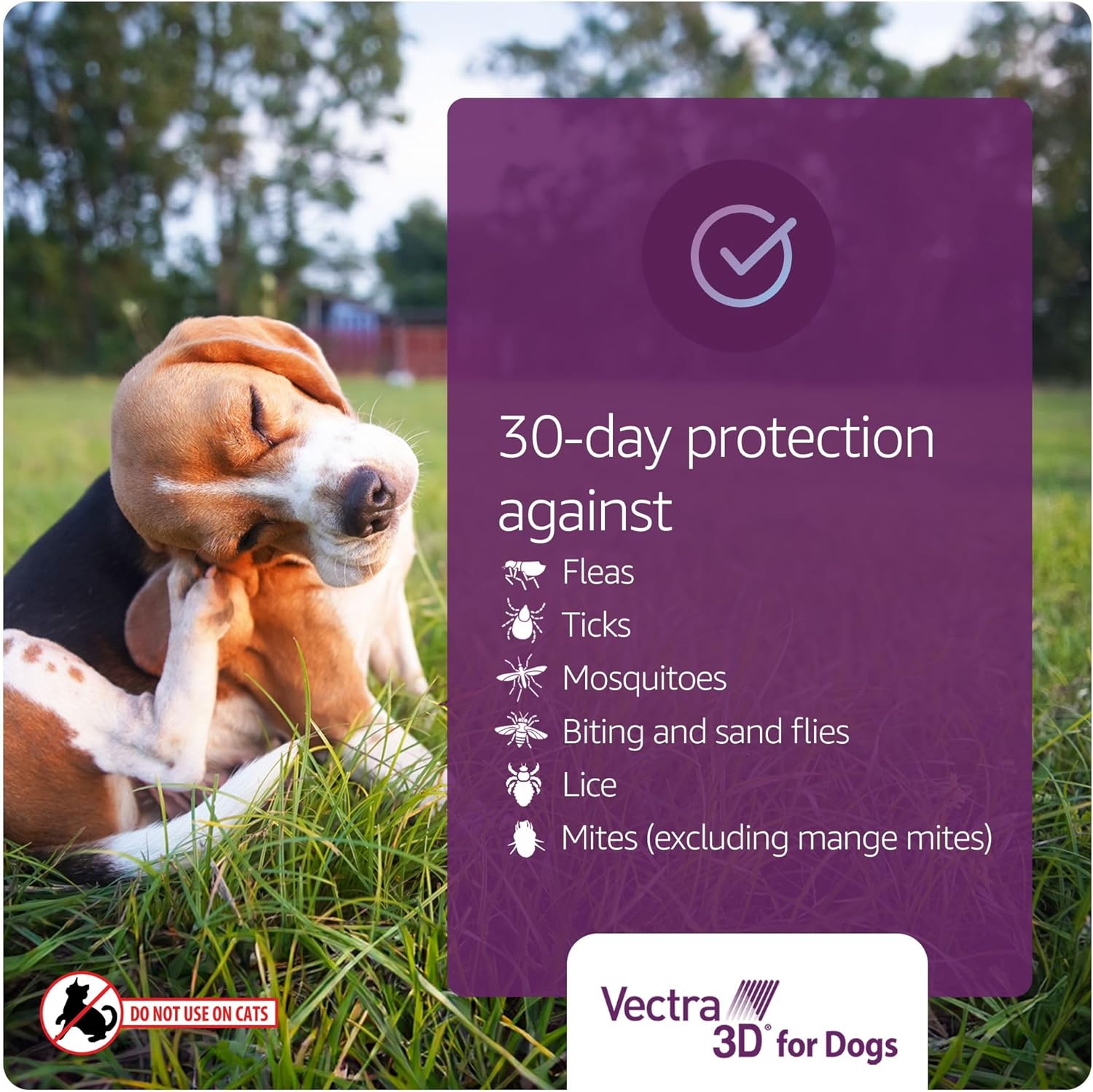 Vectra 3D for Dogs Flea, Tick & Mosquito Treatment & Prevention for Medium Dogs (21 – 55 lbs) , 6 month supply - 3