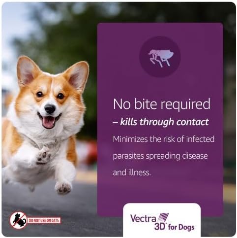 Vectra 3D for Dogs Flea, Tick & Mosquito Treatment & Prevention for Medium Dogs (21 – 55 lbs) , 6 month supply - 5