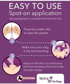 Vectra 3D for Dogs Flea, Tick & Mosquito Treatment & Prevention for Medium Dogs (21 – 55 lbs) , 6 month supply - 6