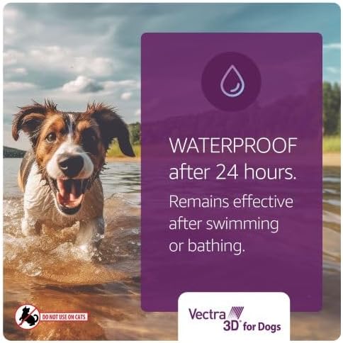 Vectra 3D for Dogs Flea, Tick & Mosquito Treatment & Prevention for Medium Dogs (21 – 55 lbs) , 6 month supply - 8
