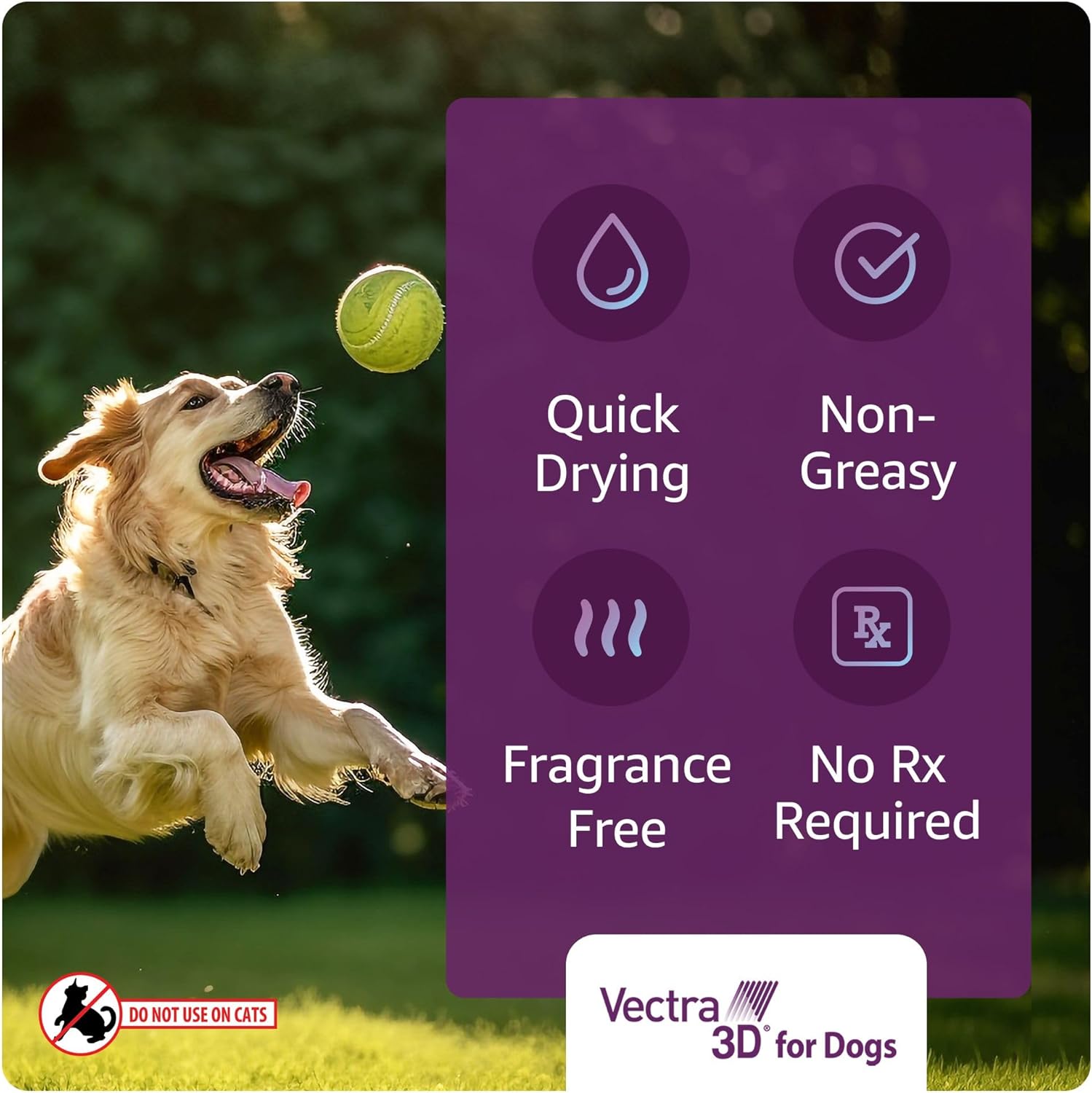 Vectra 3D for Dogs Flea, Tick & Mosquito Treatment & Prevention for Medium Dogs (21 – 55 lbs) , 6 month supply - 9