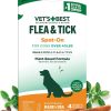 Vet’s Best Natural Flea and Tick Drops for Dogs – Natural Topical Flea Prevention with Certified Essential Oils – Plant-Based Spot-On Treatment for Large Dogs – Pest Control – 4 Month Supply - 1