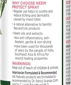 ARK NATURALS Neem Protect Spray, Relieves Itching and Irritation on Cats and Dogs, 8oz Spray Bottle,Whites & Tans - 4