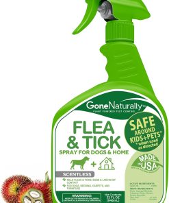 Flea and Tick Spray for Dogs & Home– Natural Flea and Tick Prevention for Dogs– Bed Bug Spray & Multi-Insect Killer– Scentless Plant-Based Formula Kills on Contact - 1