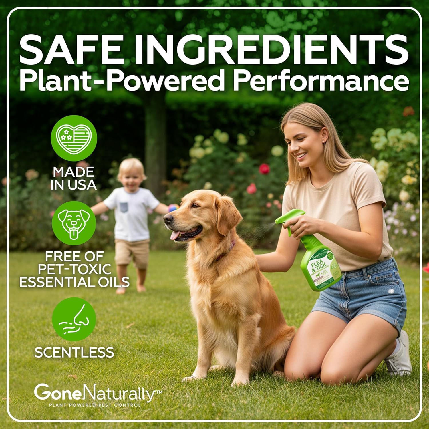 Flea and Tick Spray for Dogs & Home– Natural Flea and Tick Prevention for Dogs– Bed Bug Spray & Multi-Insect Killer– Scentless Plant-Based Formula Kills on Contact - 2