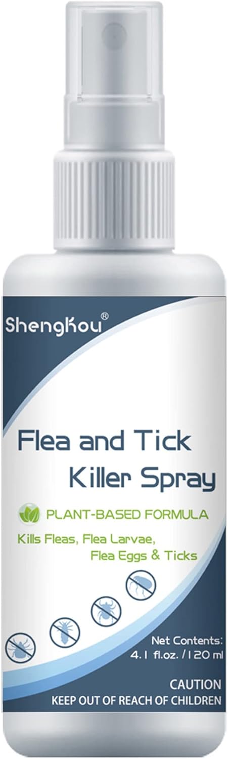 Flea and Tick Spray for Pets and Home - Plant-Based Essential Oil Formula - Natural and Effective Treatment for Ticks, Fleas and Insects - Indoor and Outdoor Use - Charity Donation Included - 2