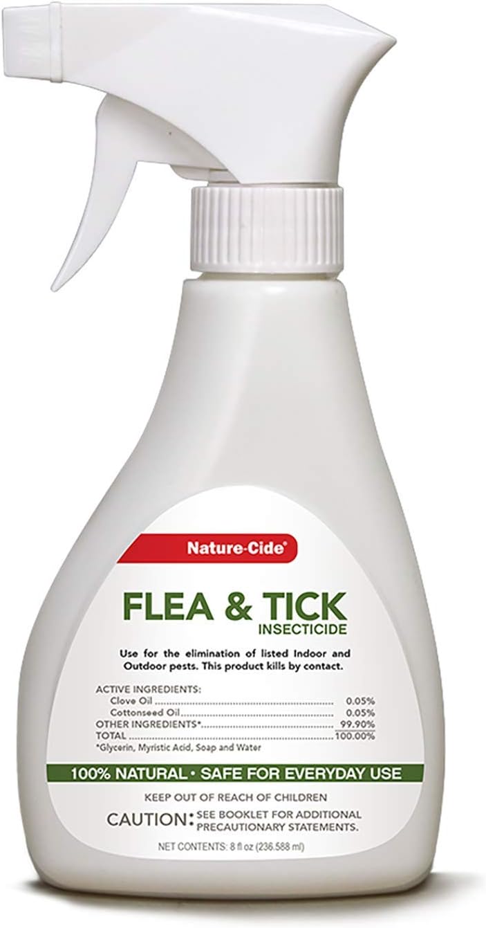 Nature-Cide Flea & Tick. All Natural Tick and Flea Spray for House and Pets to Keep Your Home Safe. Kills on Contact. No Strong Odor. 8 oz - 1